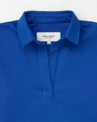 Made in Canada 100% Organic Cotton Popover Long Sleeve Tee Royal Blue - Province of Canada