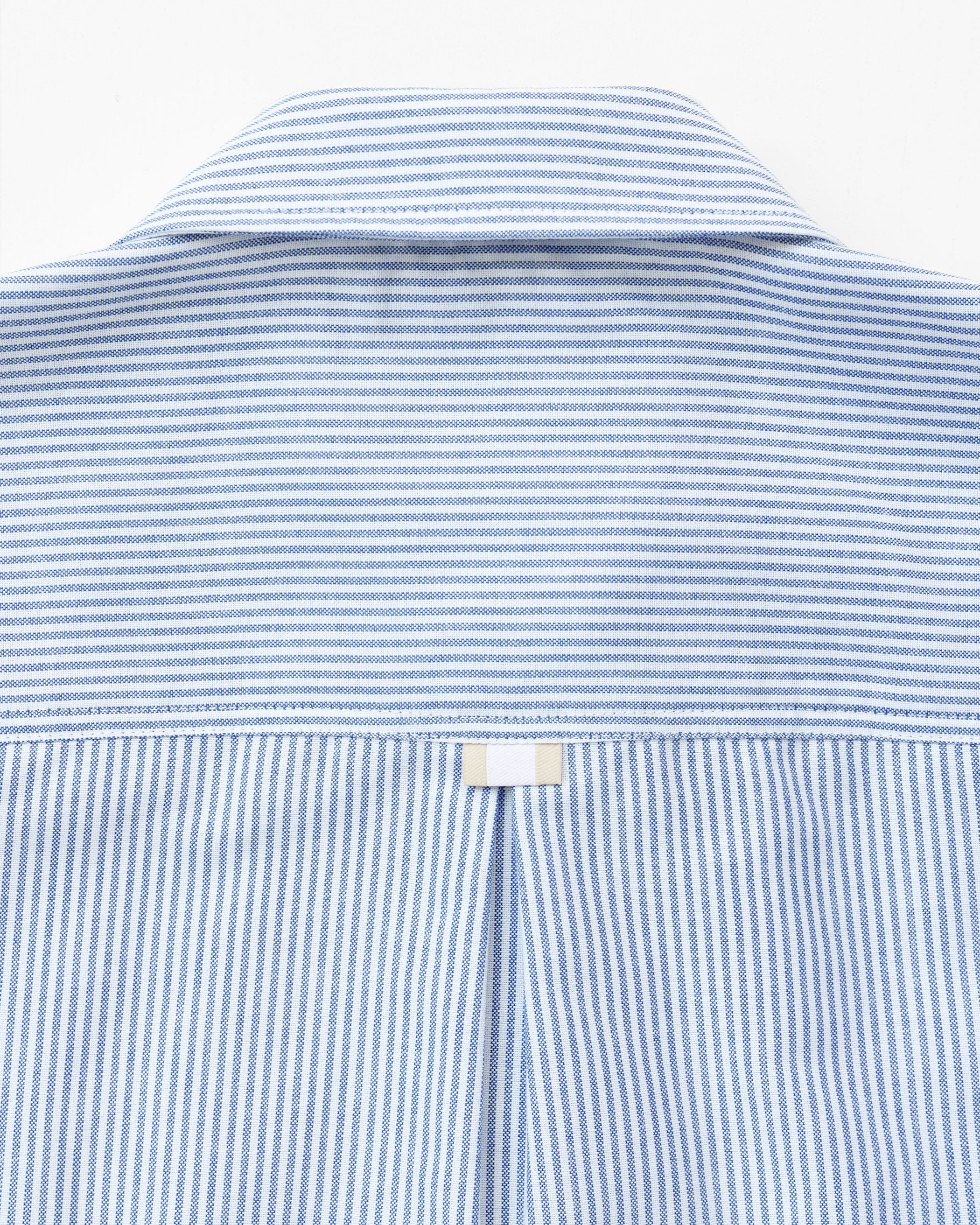 Made in Canada 100% Cotton Boxy Oxford Stripe Shirt Royal - Womens - Province of Canada 