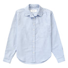 Made in Canada 100% Cotton Boxy Oxford Stripe Shirt Royal - Womens - Province of Canada 