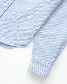 Made in Canada 100% Cotton Boxy Oxford Stripe Shirt Royal - Womens - Province of Canada 