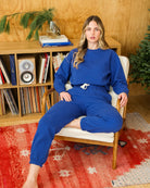 Made in Canada Flag Fleece Sweatpant Royal Blue - Unisex - Province of Canada