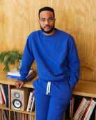 Made in Canada Flag Fleece Sweatshirt Royal Blue - Unisex - Province of Canada