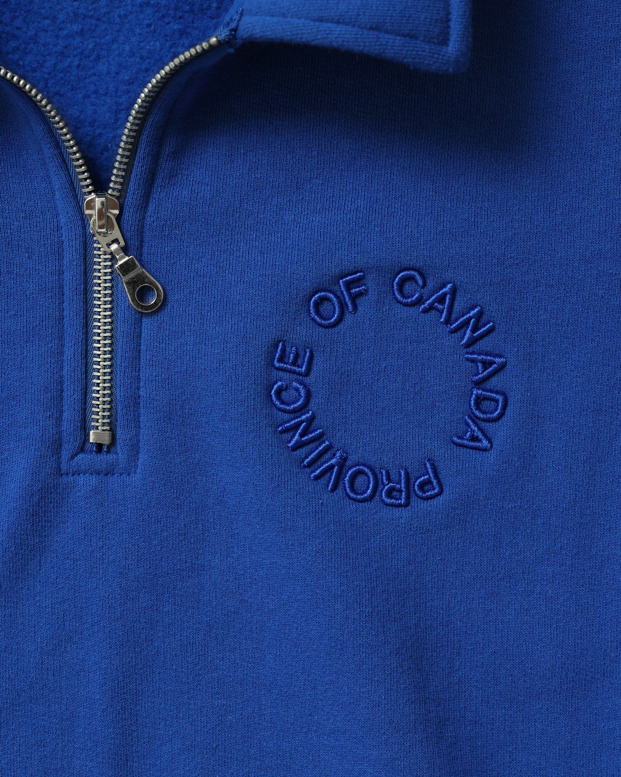 Half Zip Fleece Sweatshirt Royal - Unisex – Province of Canada