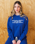 Made in Canada Montreal Bagels Sweatshirt Royal - Unisex - Province of Canada