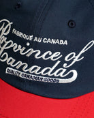 Made in Canada Script Logo Baseball Hat Navy Red - Province of Canada