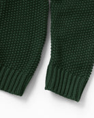 Made in Canada 100% Cotton Cotton Knit Seed Stitch Sweater Forest Green - Unisex - Province of Canada