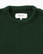 Made in Canada 100% Cotton Cotton Knit Seed Stitch Sweater Forest Green - Unisex - Province of Canada