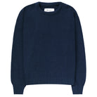 Made in Canada 100% Cotton Cotton Knit Seed Stitch Sweater Marine Navy Blue - Unisex - Province of Canada