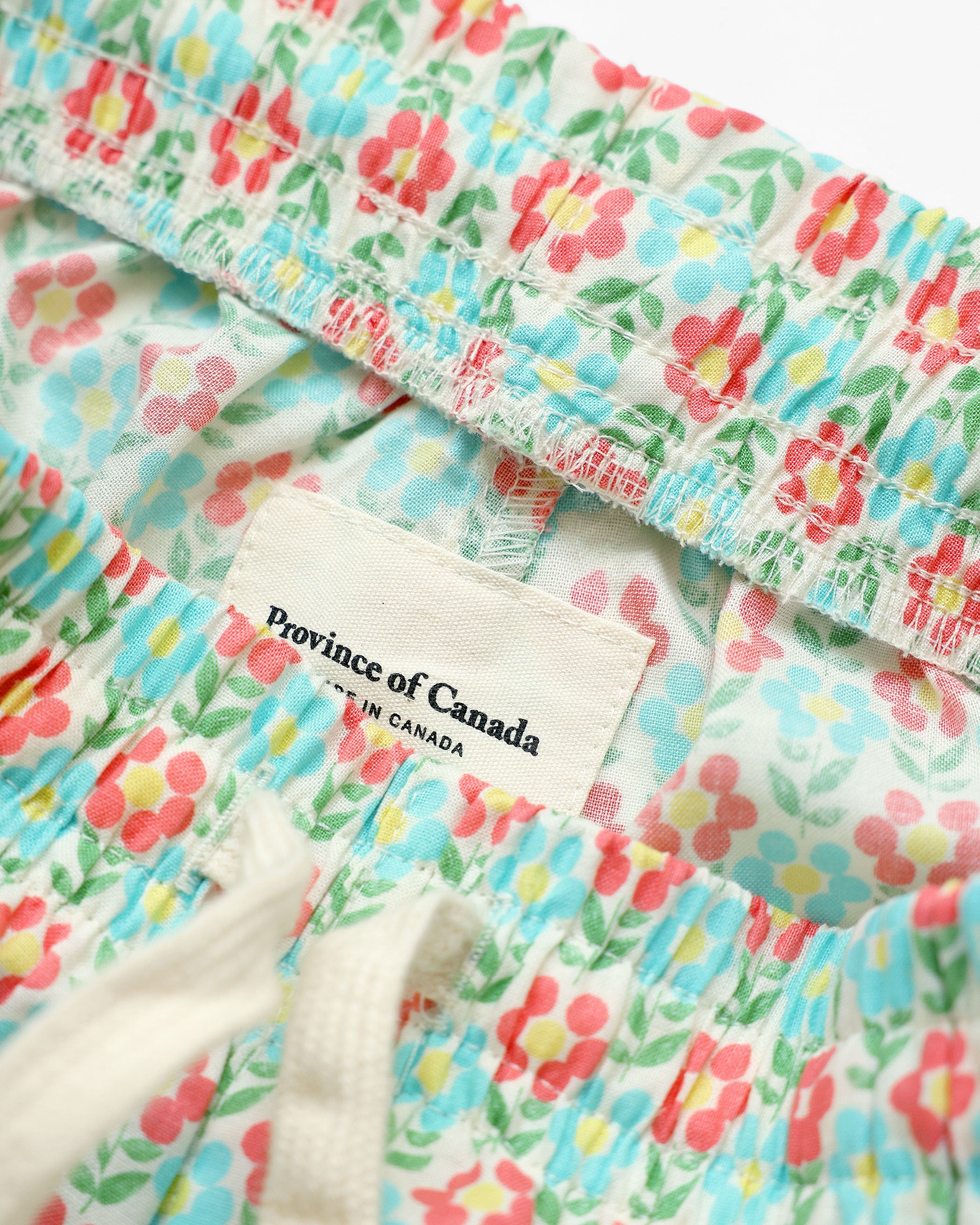 Made in Canada 100% Cotton Pyjama Short Sleeve Shorts Floral - Womens - Province of Canada 
