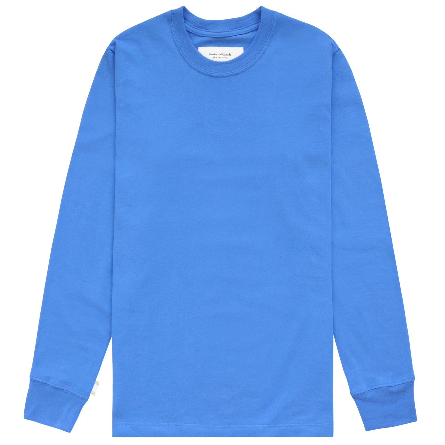 Made in Canada Organic Cotton Monday Long Sleeve Tee Super Blue - Province of Canada