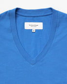 Made in Canada 100% Organic Cotton V-Neck Midi T-Shirt Dress Super Blue Province of Canada