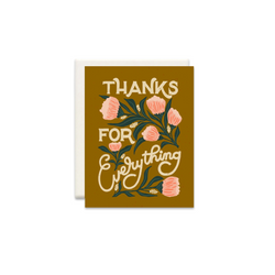 Thanks For Everything Mustard  Greeting Card - Made in Canada - Province of Canada