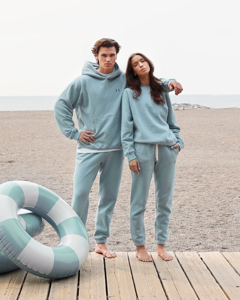 Made in Canada Flag Fleece Hoodie Lagoon - Unisex - Province of Canada