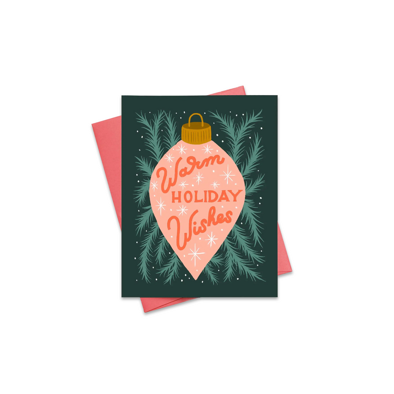 Warm Holiday Wishes Greeting Card - Made in Canada - Province of Canada