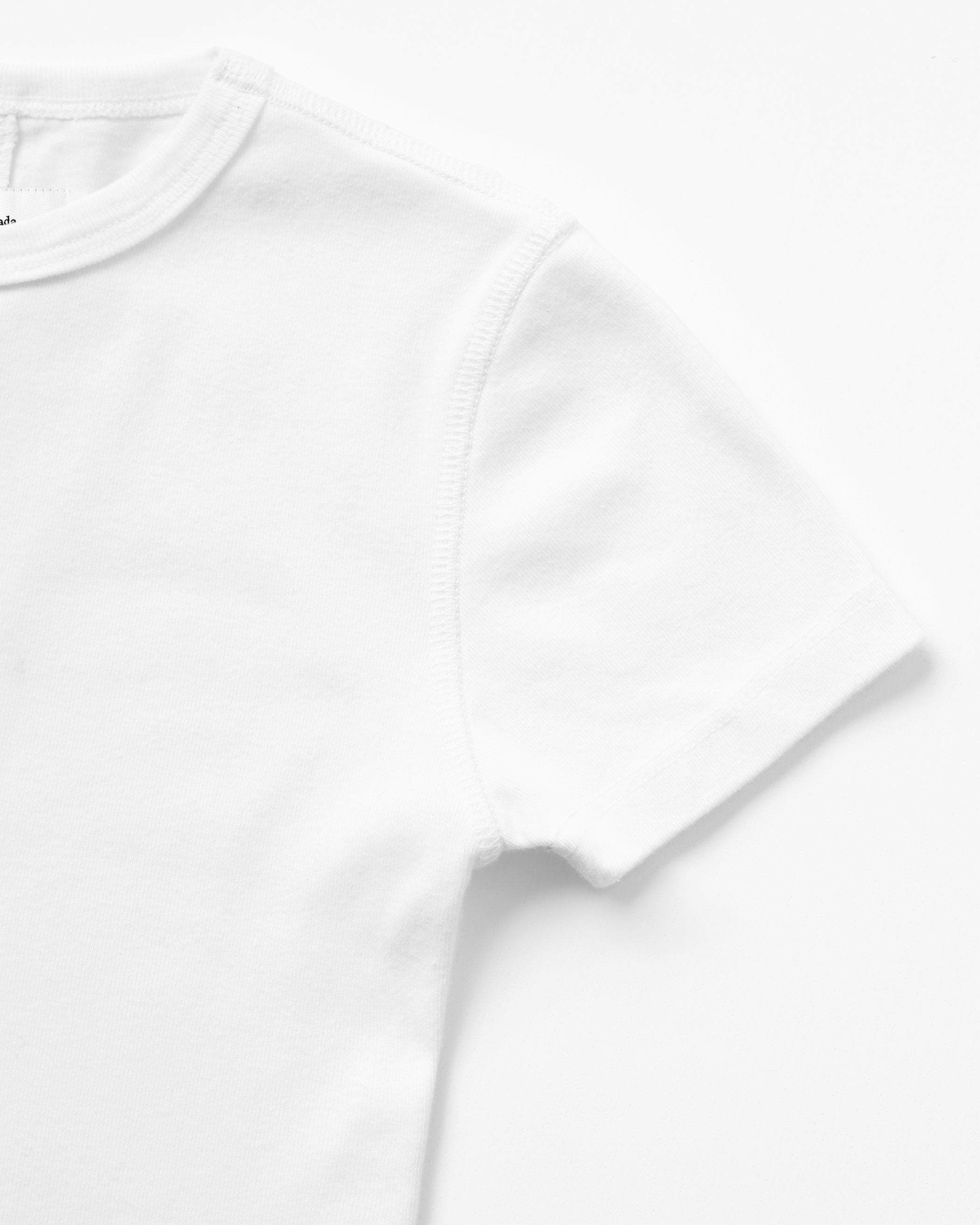 Made in Canada Fitted Rib Tee White  100% Organic Cotton - Province of Canada