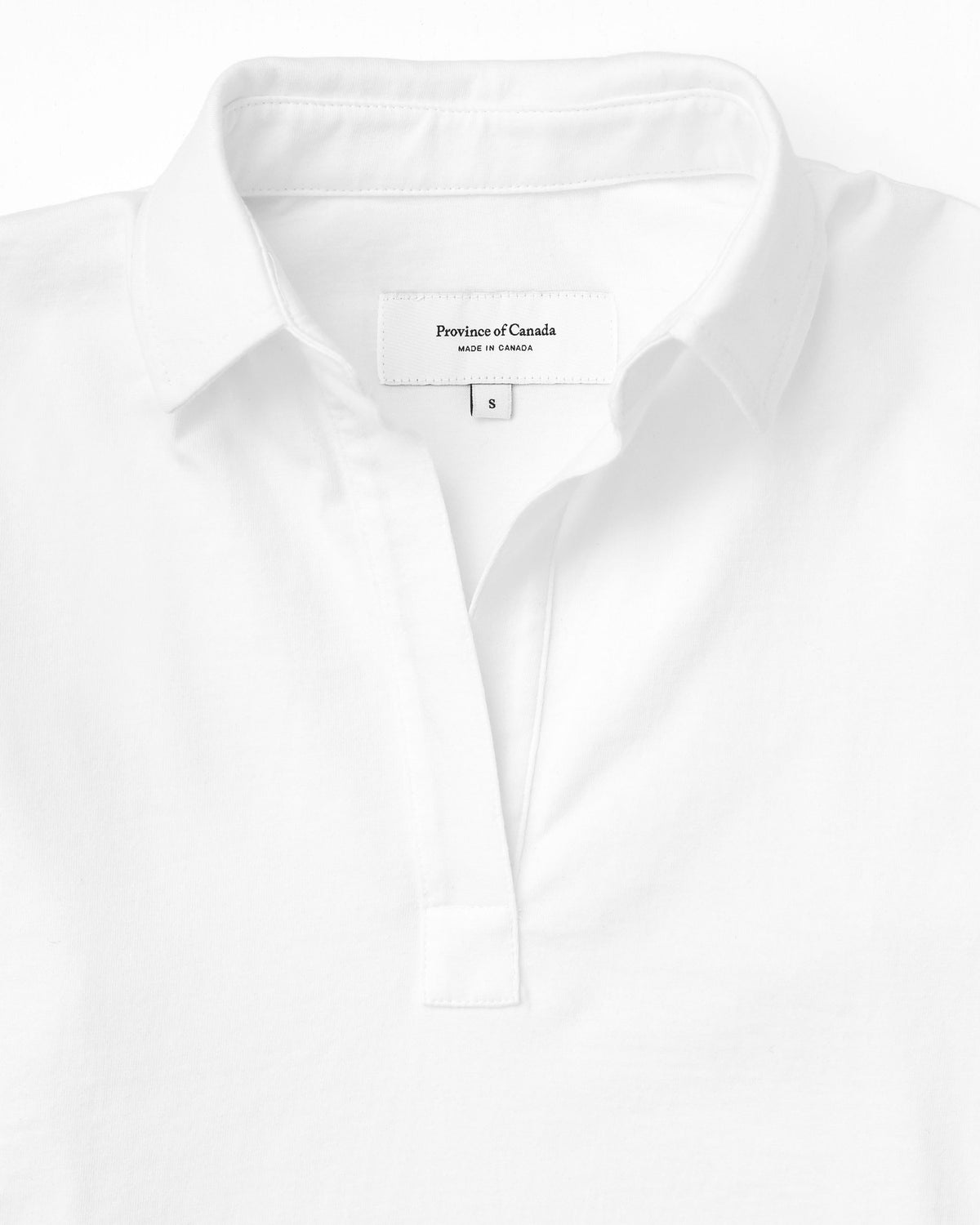 Made in Canada 100% Organic Cotton Thursday Popover Long Sleeve Tee White - Province of Canada