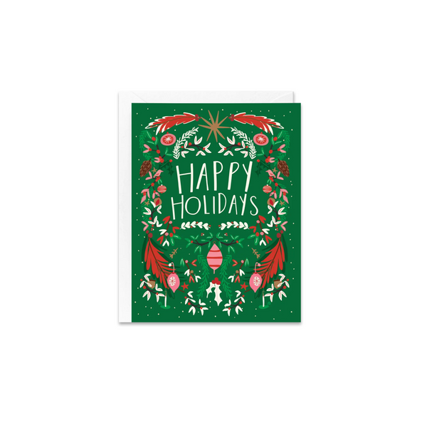 Woodland Garland Holidays Greeting Card - Made in Canada - Province of Canada