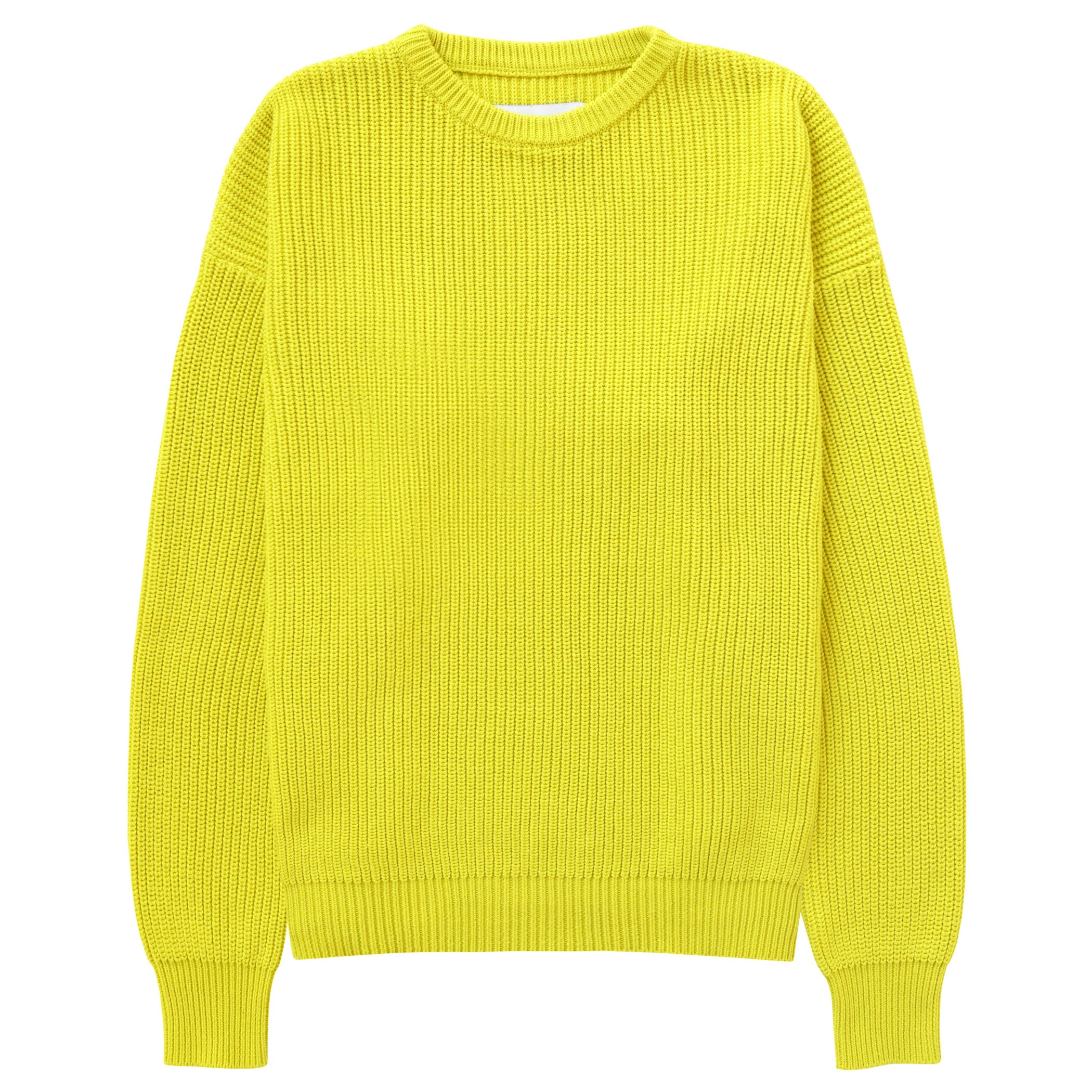 Made in Canada 100% Cotton Knit Sweater Citrus Yellow Neon - Unisex - Province of Canada