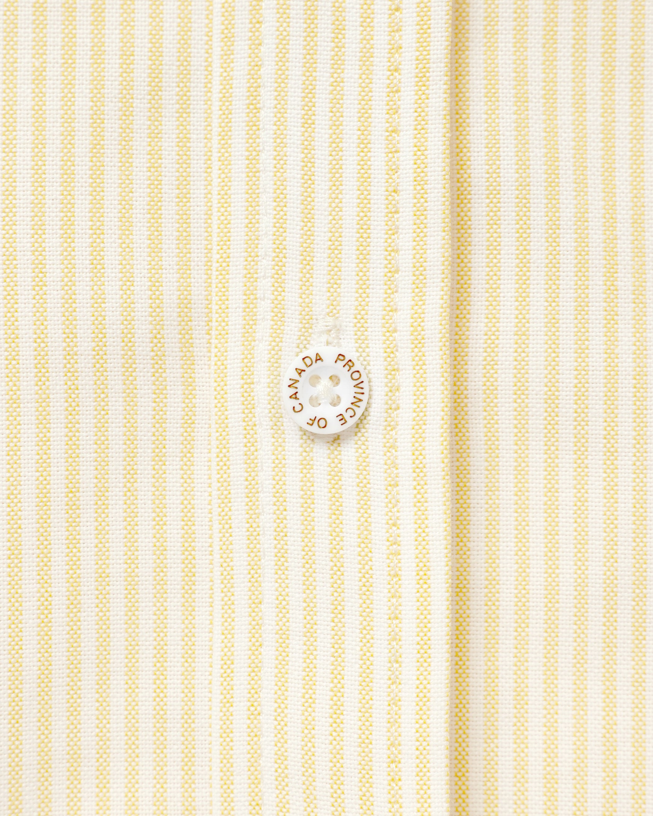 Made in Canada 100% Cotton Oxford  Stripe Button Down Shirt Butter Yellow - Unisex - Province of Canada