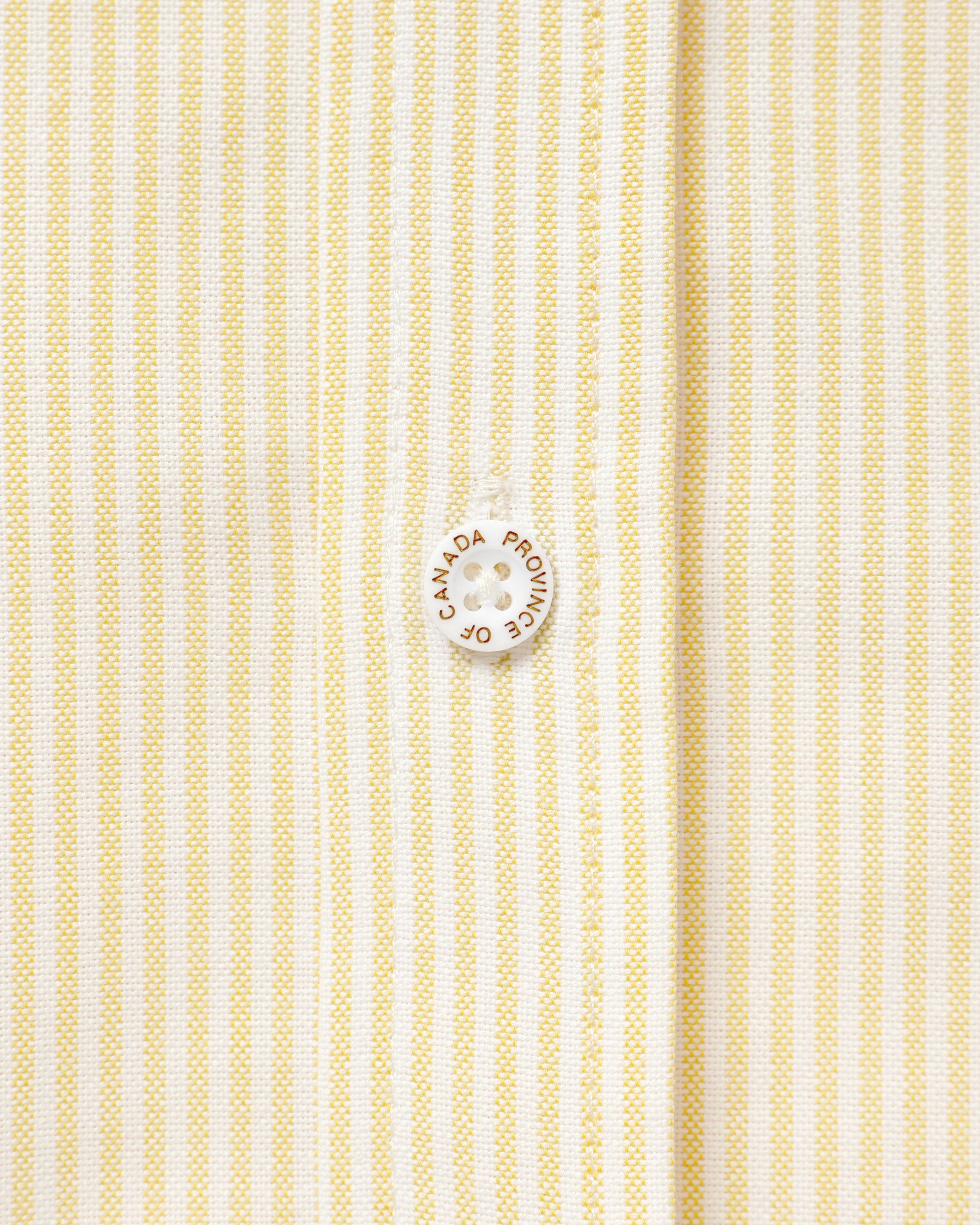 Made in Canada 100% Cotton Oxford  Stripe Button Down Shirt Butter Yellow - Unisex - Province of Canada