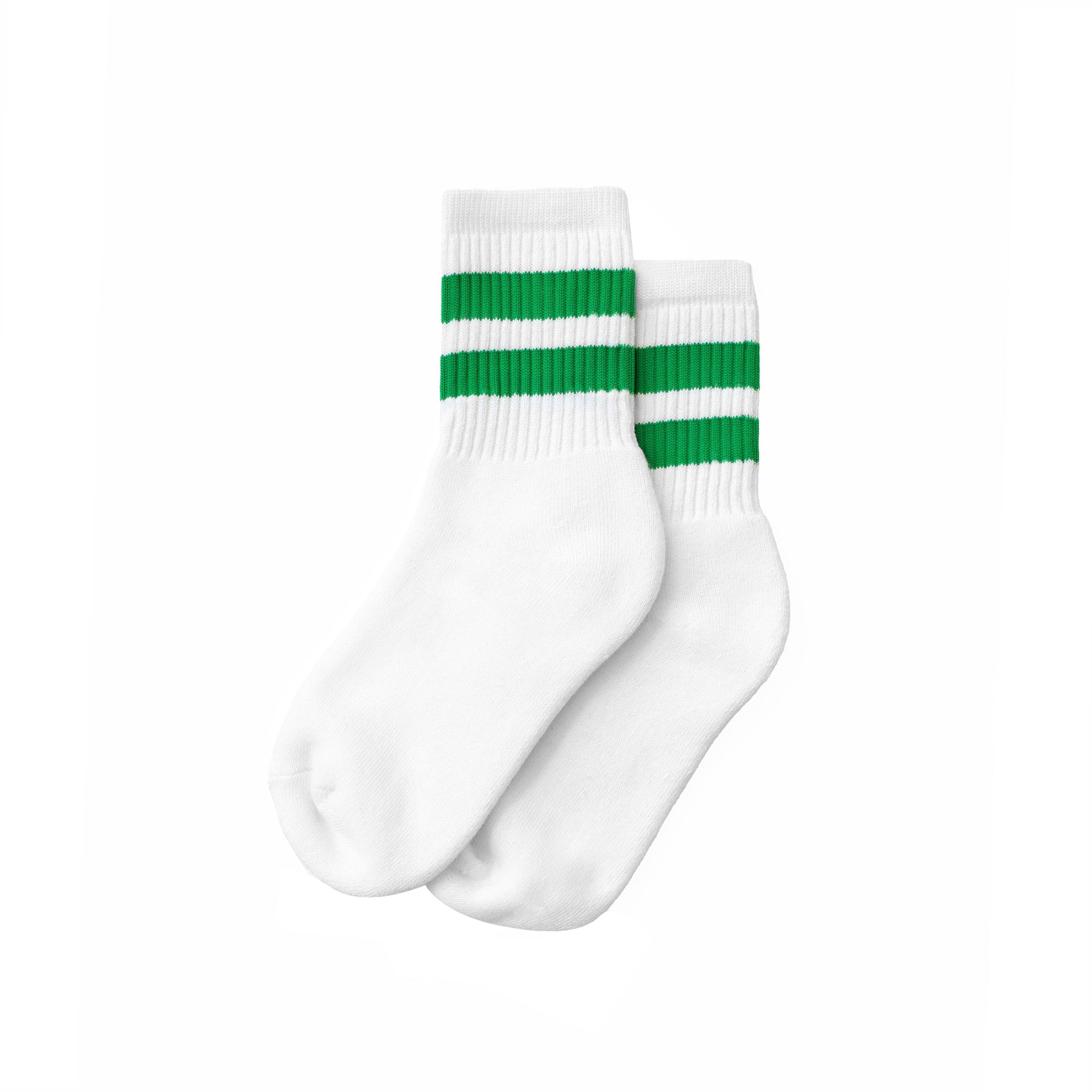 Made in Canada Cotton Stripe Crew Sock Green - Province of Canada 
