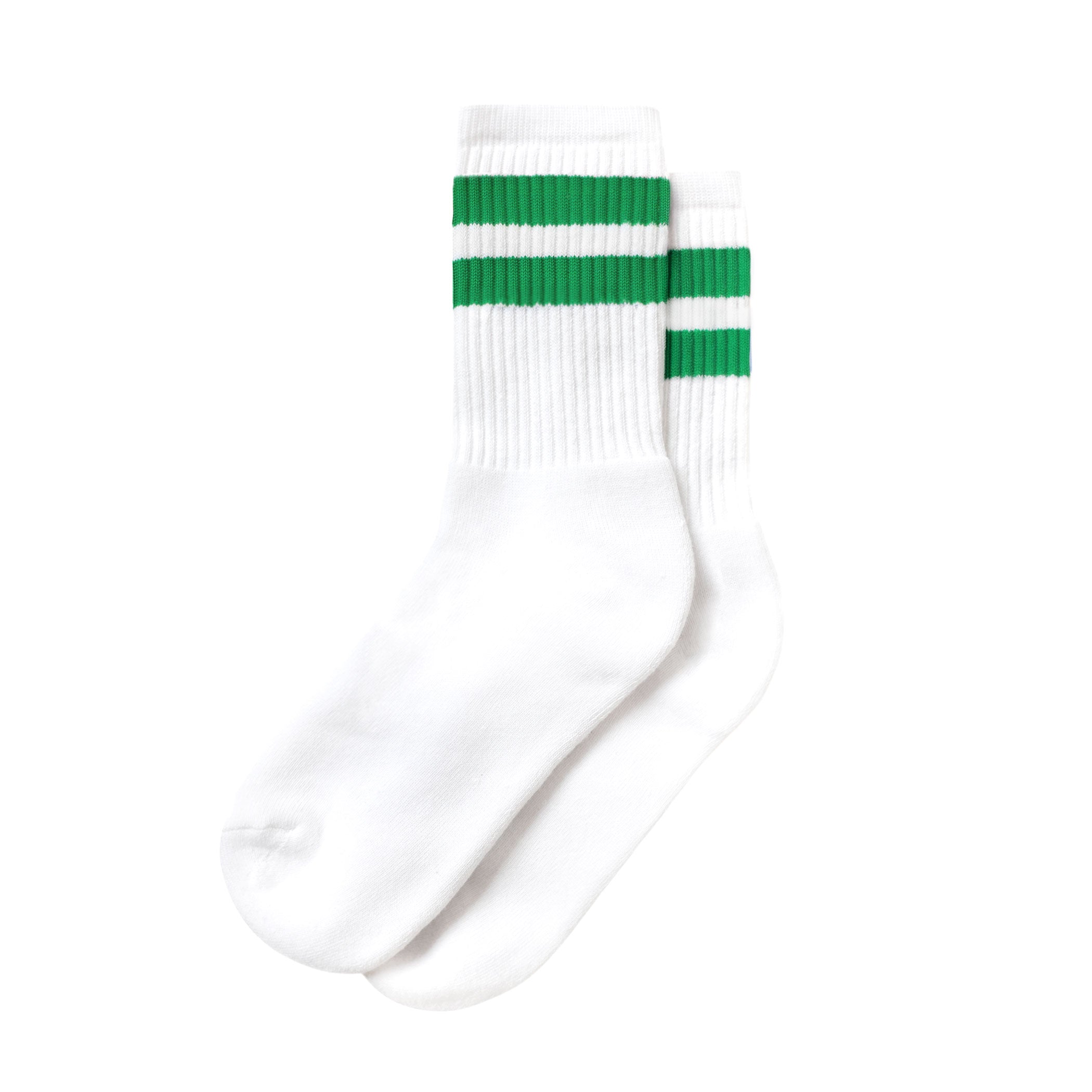 Made in Canada Cotton Stripe Crew Sock Green - Province of Canada 