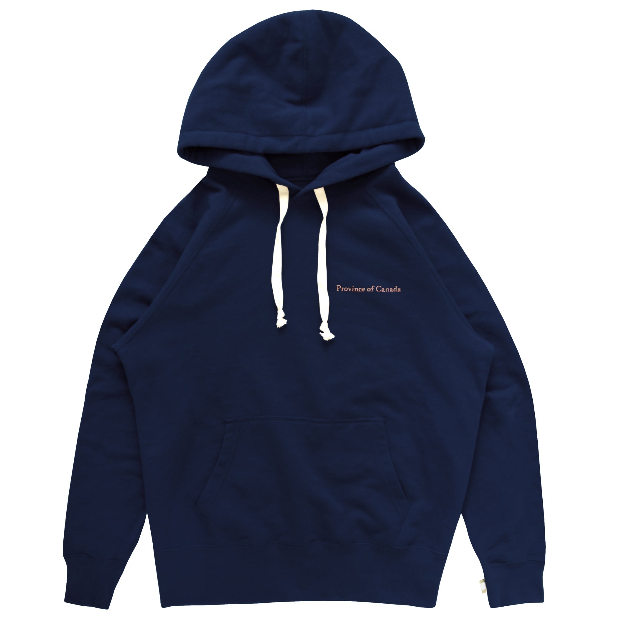 French Terry Hoodie Navy Unisex Made in Canada Province of