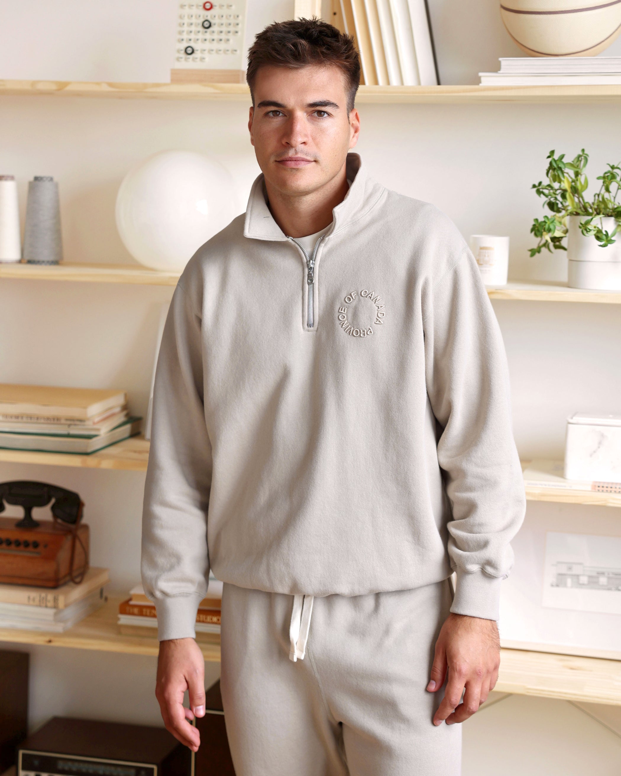 Half Zip Fleece Sweatshirt Beach - Unisex – Province of Canada