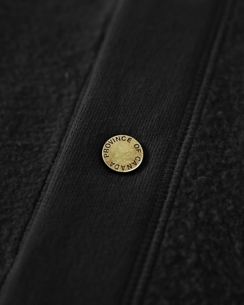 Made in Canada 100% Cotton Reverse Fleece Jacket Black Unisex - Province of Canada