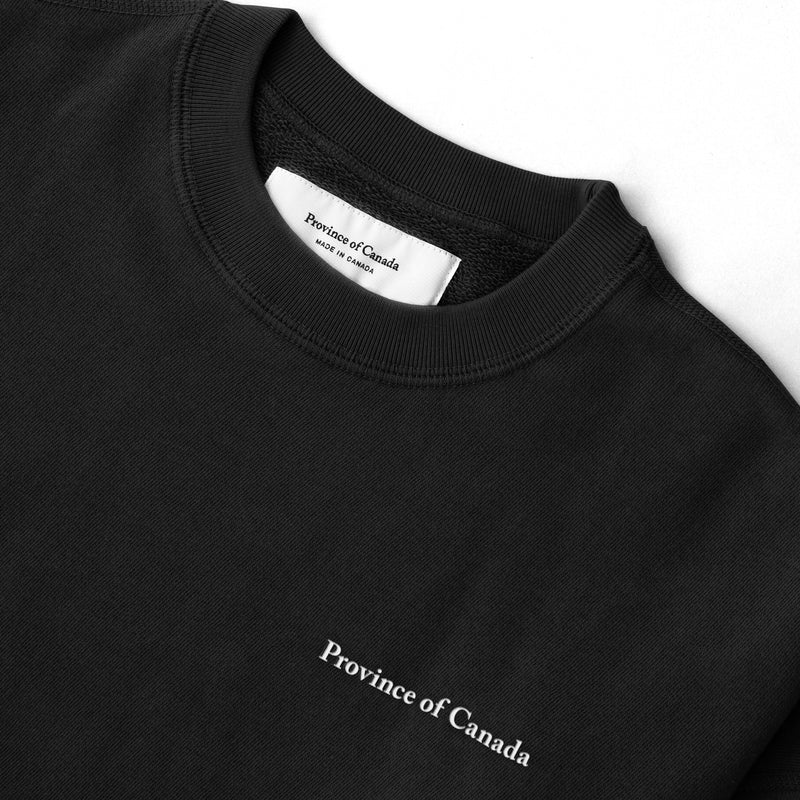 Made in Canada French Terry Crop Sweatshirt Black - Province of Canada