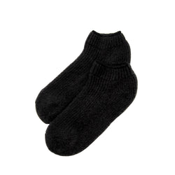 Slipper Socks Black 100% Wool - Made in Canada - Province of Canada