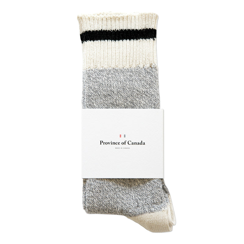 Province of Canada - Made in Canada - Black Stripe Cotton Sock