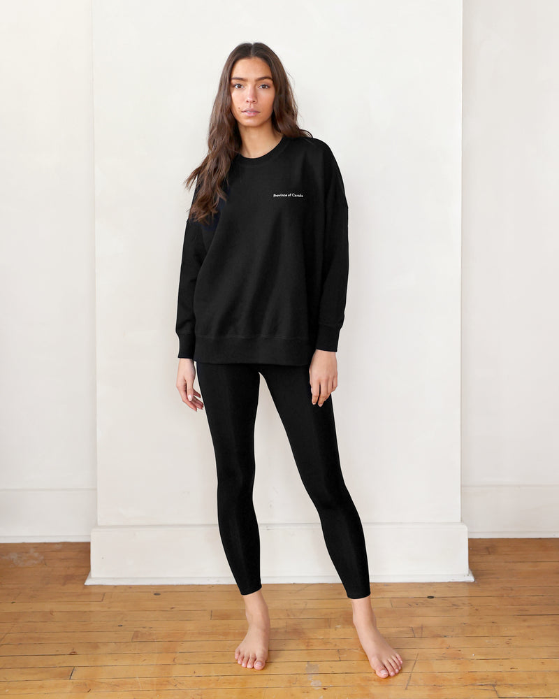 French Terry Long Sweatshirt Black – Province of Canada