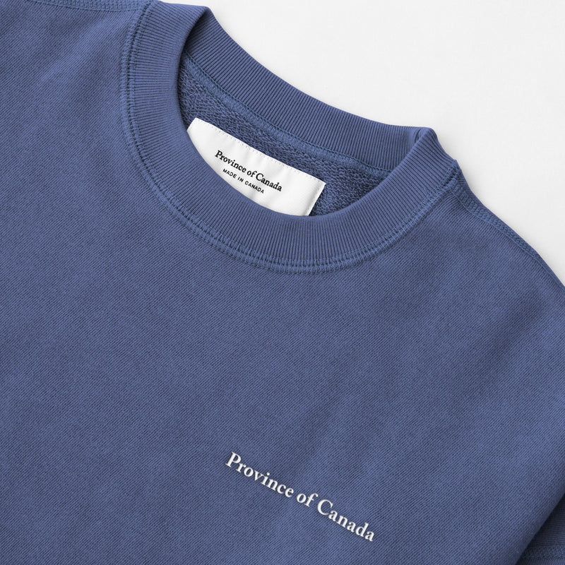 Made in Canada French Terry Crop Sweatshirt French Blue - Province of Canada