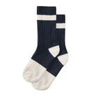 Made in Canada GRS Certified Recycled Cotton Sock Cream Navy Blue - Province of Canada