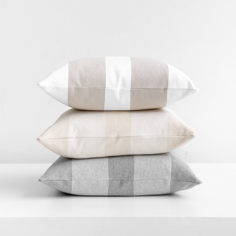 Made in Canada Brant Cushion White and Taupe - Province of Canada Home Collection