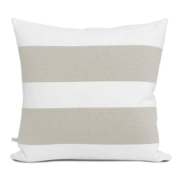 Made in Canada Brant Cushion Pillow White and Taupe - Province of Canada Home Collection