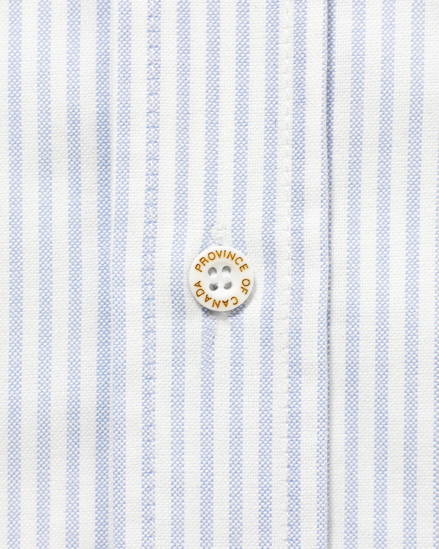 Made in Canada 100% Cotton Button Up Blue Oxford Stripe Dress Shirt Mens Unisex - Province of Canada