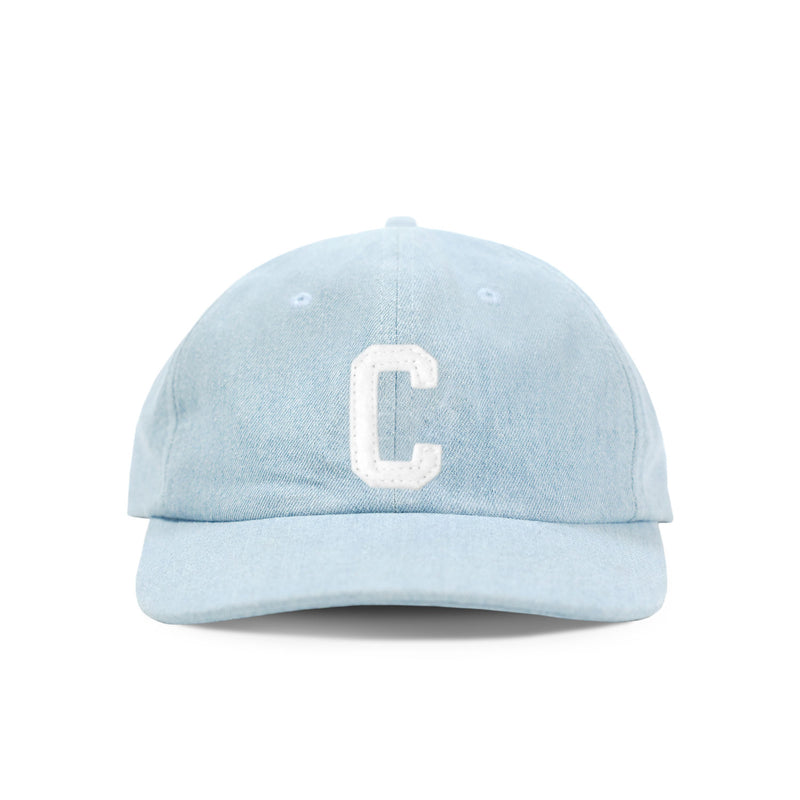 Made in Canada 100% Cotton Letter C Baseball Hat Light Blue Denim - Province of Canada 