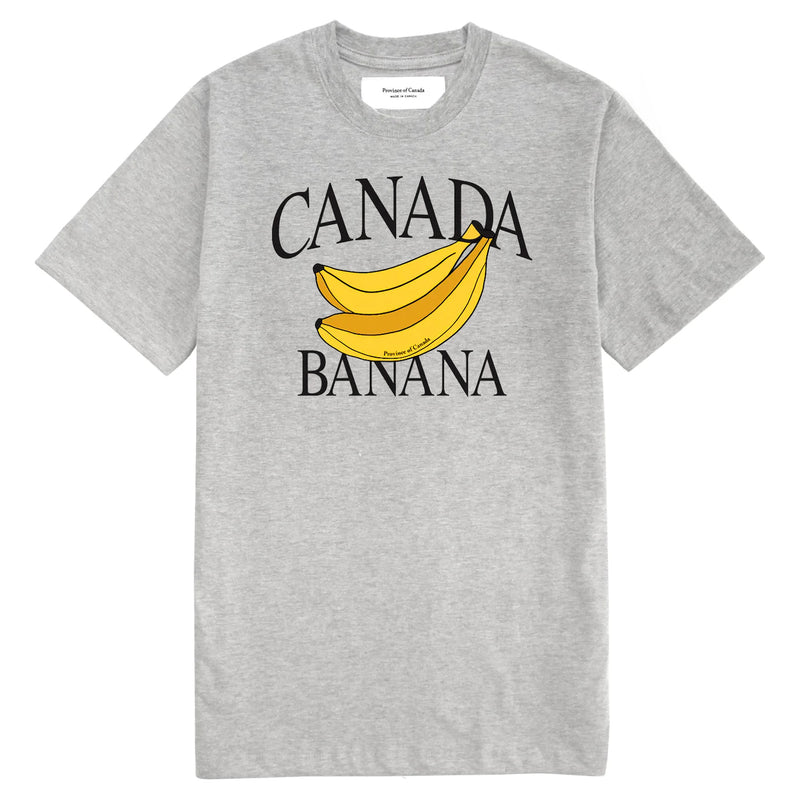 Made in Canada 100% Cotton - Canada Banana Tee Heather Grey - Unisex - Province of Canada