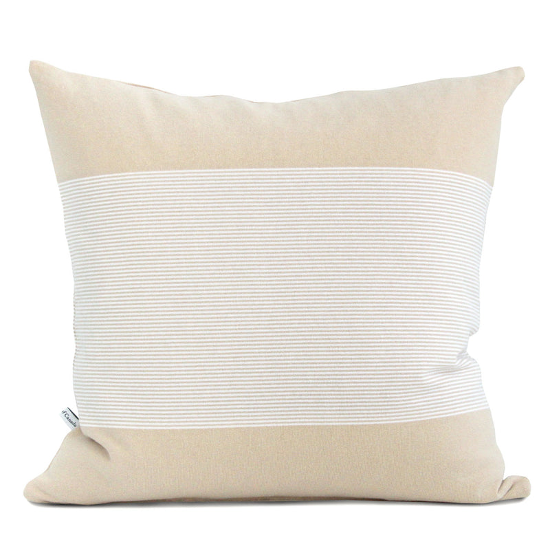 Made in Canada Carson Cushion Pillow Beige and White - Province of Canada Home Collection