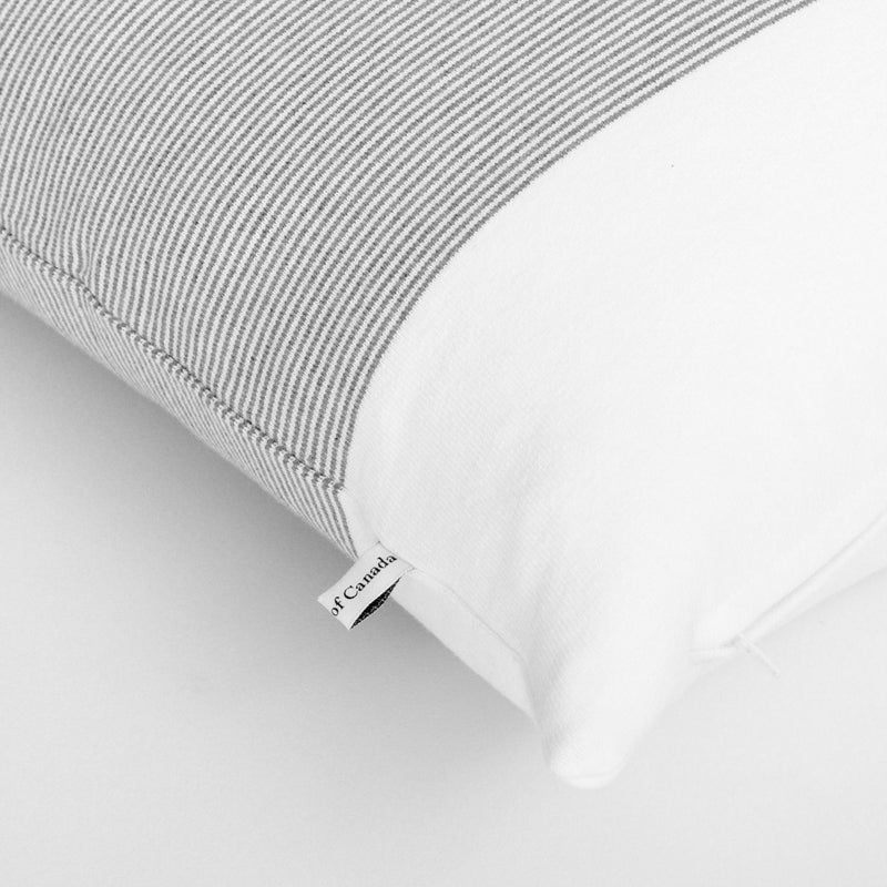 Made in Canada Carson Cushion White and Grey - Province of Canada Home Collection