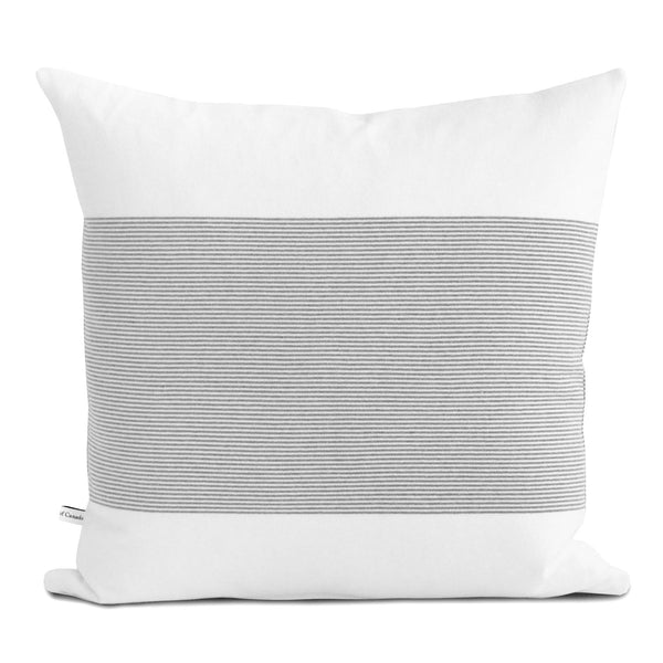 Made in Canada Carson Cushion Pillow White and Grey - Province of Canada Home Collection
