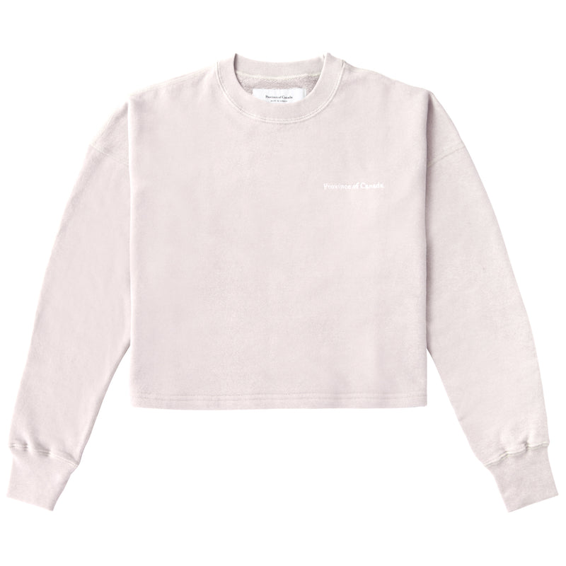 French Terry Crop Sweatshirt Champagne – Province of Canada