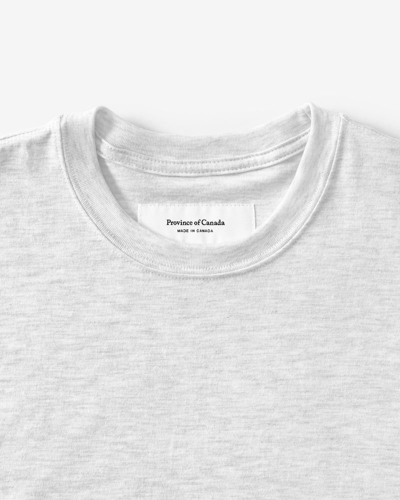 Made in Canada 100% Organic Cotton Monday Long Sleeve Crop Top Cloud - Province of Canada