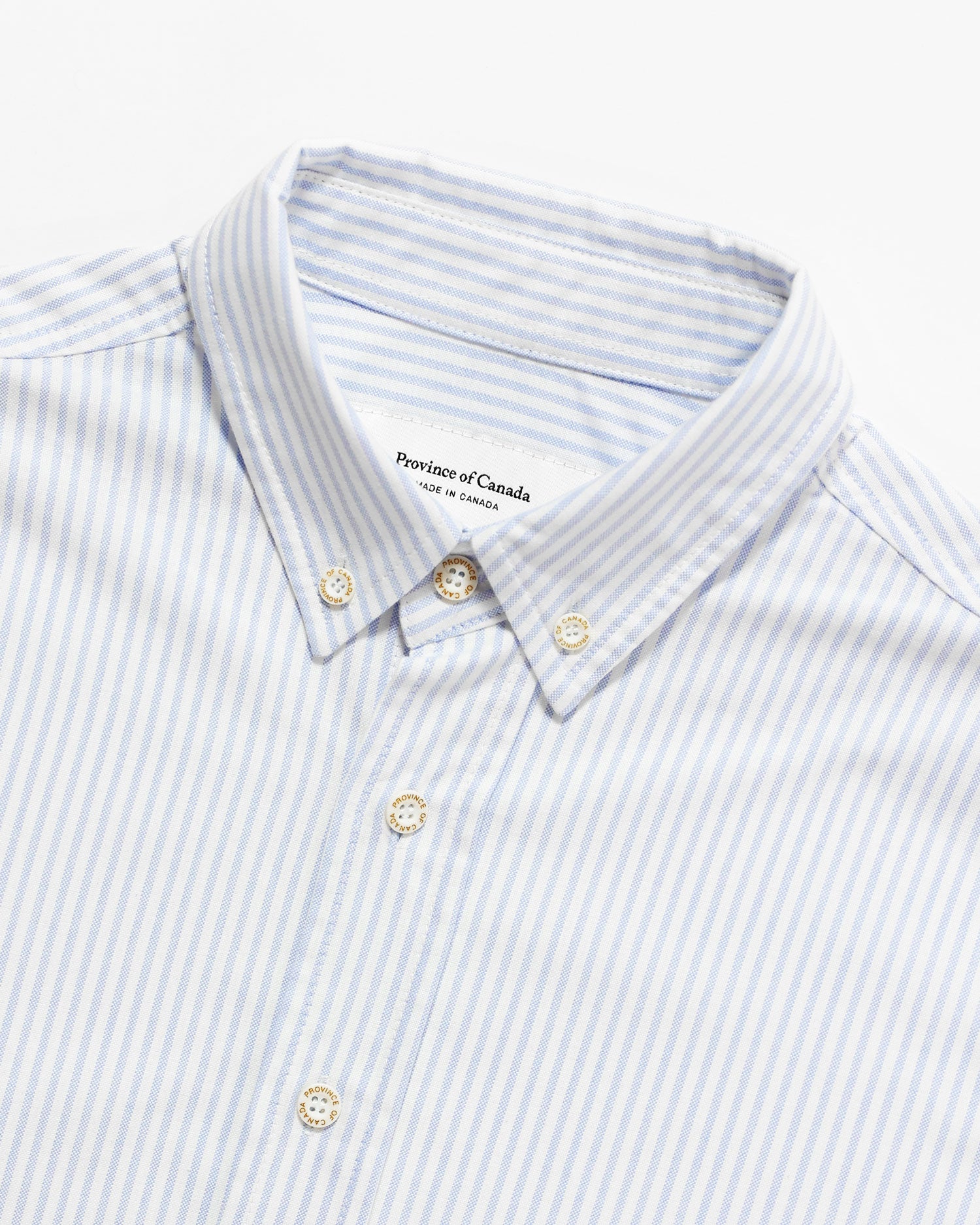 Oxford Stripe Button Down Shirt - Made in Canada - Province of Canada