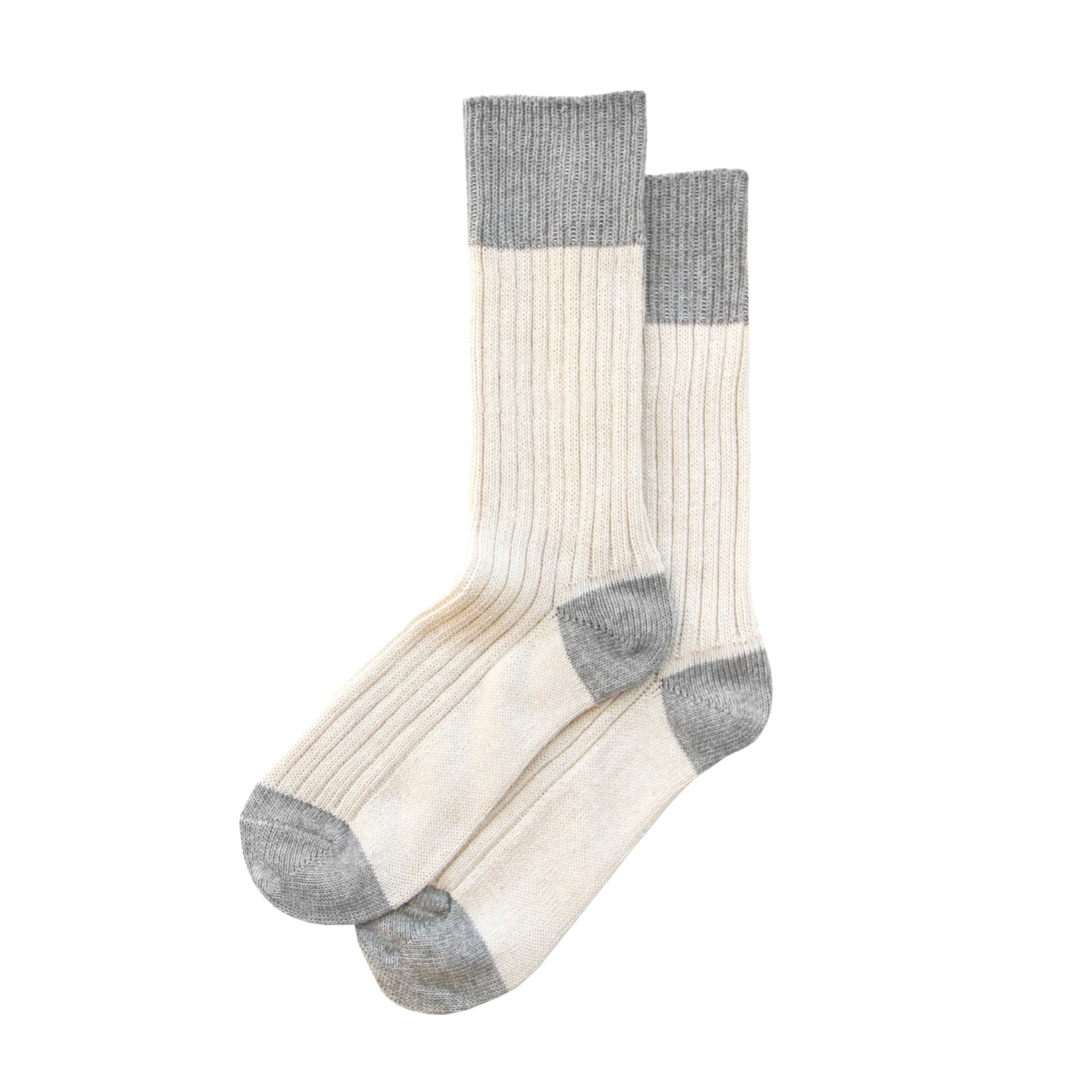 Cotton Cream Block Sock - Made in Canada