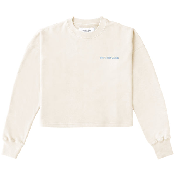 Made in Canada 100% Cotton French Terry Crop Sweatshirt Natural - Province of Canada