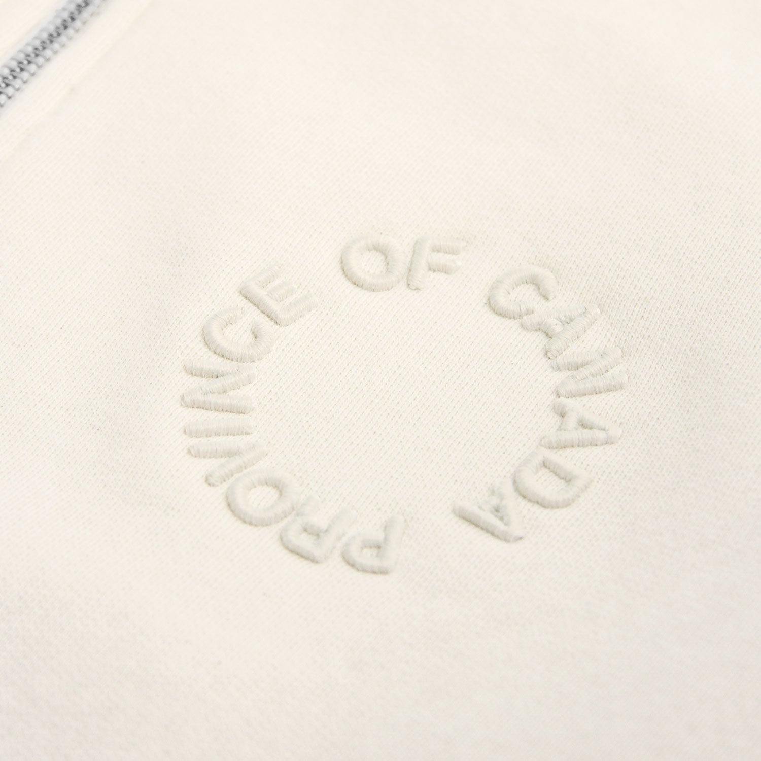 Province of Canada - Half Zip Sweatshirt Cream - Made in Canada