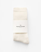 Made in Canada Organic Cotton Everyday Crew Sock Natural Cream - Province of Canada